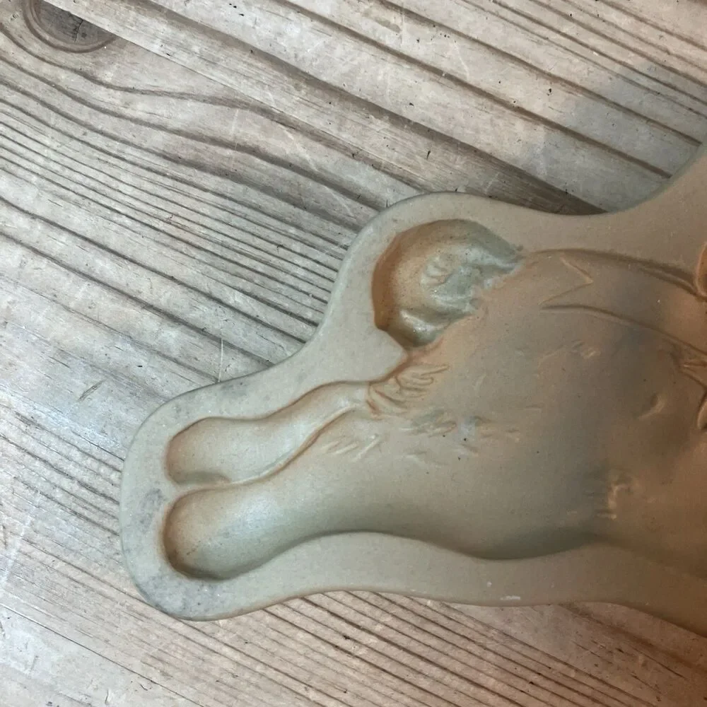 3 VTG 80’s Brown Bag Cookie Art Cookie Molds Press -Clown -bunny Rabbit -Santa